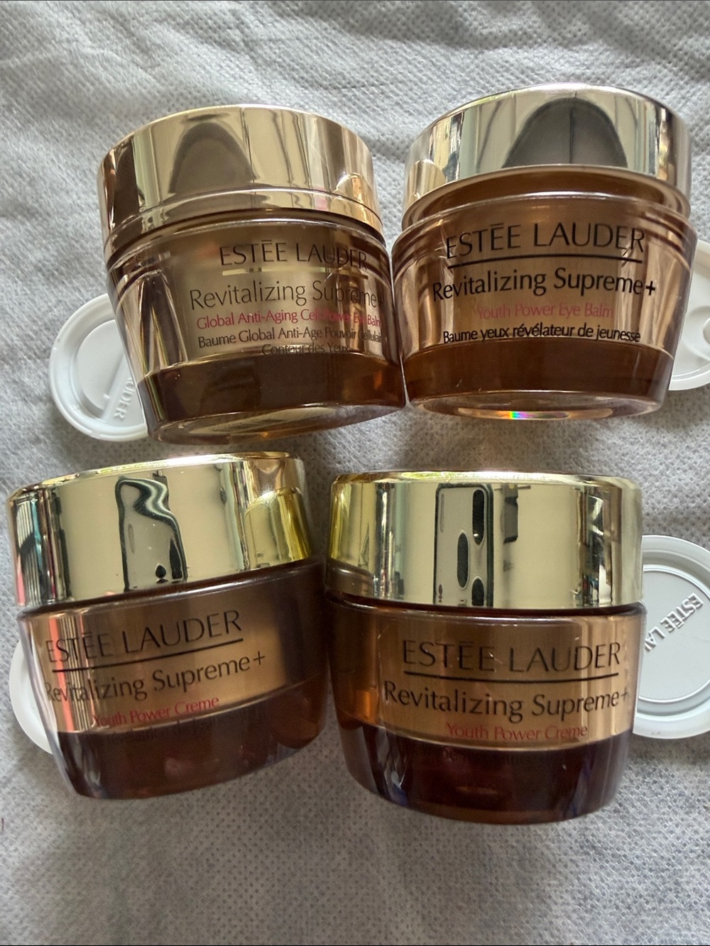 Estee Lauder Gold Cosmetic Jar Set